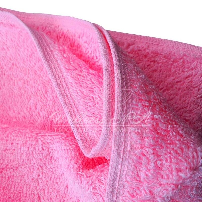 Полотенца однотонные без бордюра 70x140 см, розовый