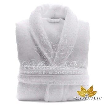 Белый халат из микрокоттона Luxe (под заказ)