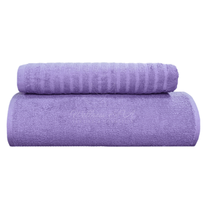 Сиреневые махровые полотенца «STRIPE PURPLE»