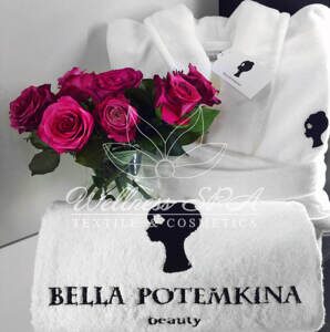 полотенца и халаты микрокоттон с логотипом BELLA POTEMKINA