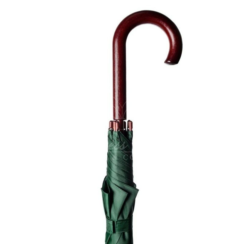 Зонт-трость с деревянной ручкой, полуавтомат, 90 см