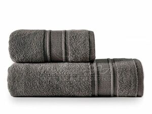 Полотенце из микрокоттона Micro Line тёмно-серого цвета, 50х90 см